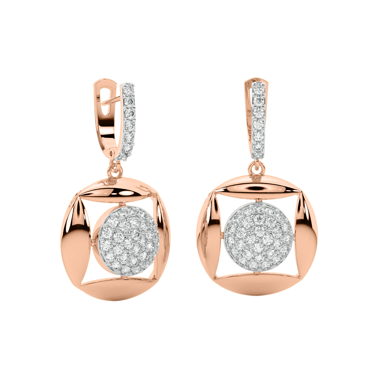 Valeska Round Diamond Earrings